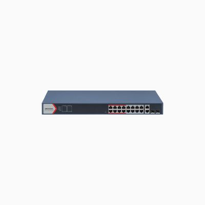 Hikvision DS-3E1318P-EI Smart Managed 16-Port PoE Switch, Blue