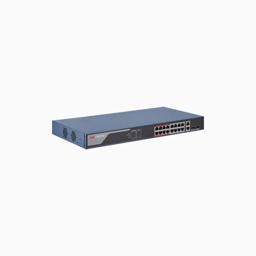 Hikvision DS-3E1318P-EI Smart Managed 16-Port PoE Switch, Blue