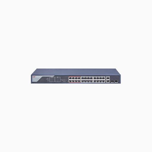 Hikvision DS-3E1326P-EI Smart Managed 24-Port PoE Switch, Blue