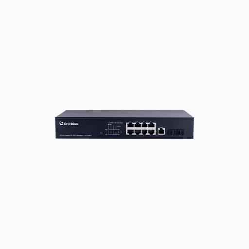 GeoVision GV-APOE0811 8-Port 10/100/1000BaseTX PoE+ Switch