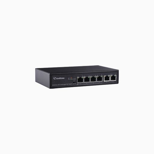 GeoVision GV-APOE0400 6-Port 10/100 Mbps Unmanaged PoE Switch