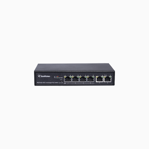 GeoVision GV-APOE0400 6-Port 10/100 Mbps Unmanaged PoE Switch