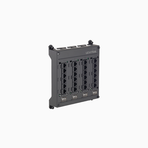 Leviton 43080-1L14 SMC Mount Patch Panel, 24-Ports of CAT5e