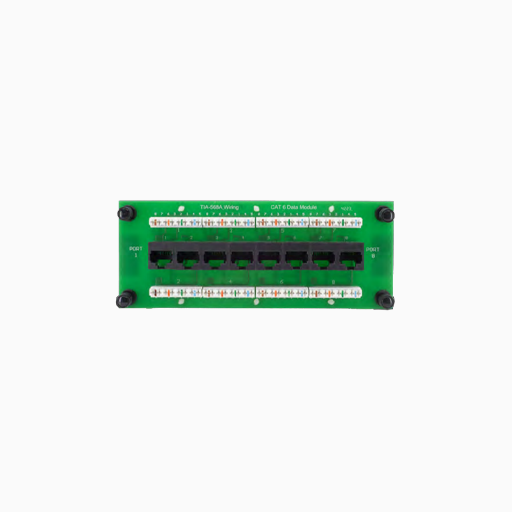 DataComm 80-0030 Network Patch Panel, 8-Port CAT5E Data Module