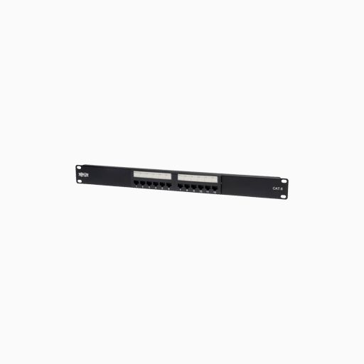 Tripp Lite N252-012 12-Port 1U Rack-Mount CAT6/CAT5 110, 1U TAA