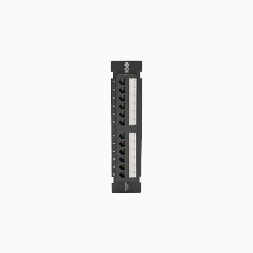 Tripp Lite N250-P12 CAT6 Wall-Mount, 12-Port Patch Panel PoE+