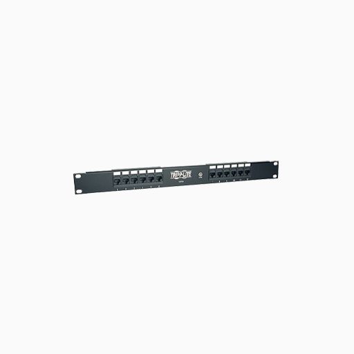 Tripp Lite N052-012 12-Port 1U Rack-Mount CAT5e 110 Patch Panel