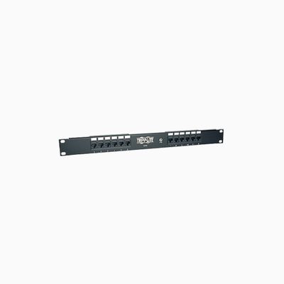 Tripp Lite N052-012 12-Port 1U Rack-Mount CAT5e 110 Patch Panel