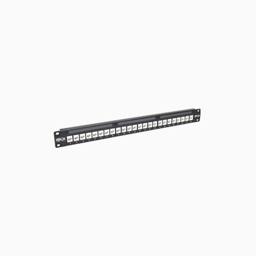 Tripp Lite N254-024-6A 24-Port 1U Rack-Mount CAT6A Feedthrough