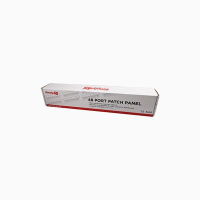 Simply45 S45-2548, 48-Port Loaded Cat5e UTP Patch Panel, RU