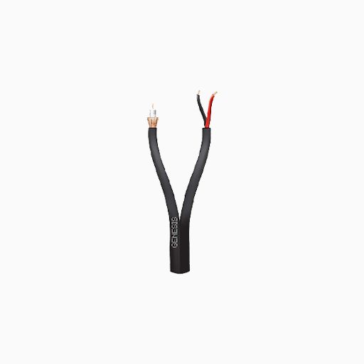 Genesis 51045008 RG59 BC with BC Braid and 18/2 Outdoor, Black