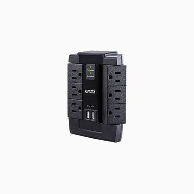 UltraTech 0E-SRGESWVL6 6-Outlet Swivel Surge Protector with USB