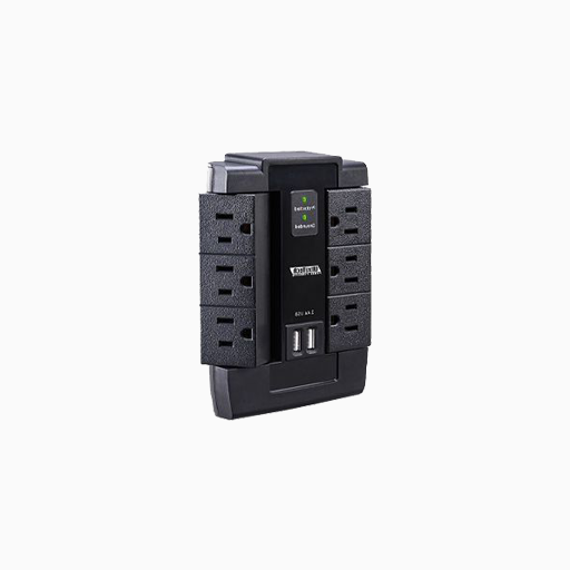 UltraTech 0E-SRGESWVL6 6-Outlet Swivel Surge Protector with USB
