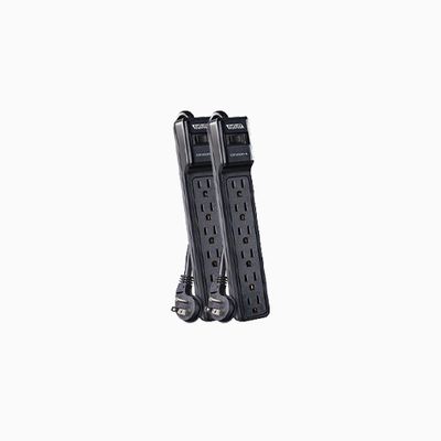 UltraTech 0E-SRGE6F2PK 6-Outlet Surge Protector, 2-Pack
