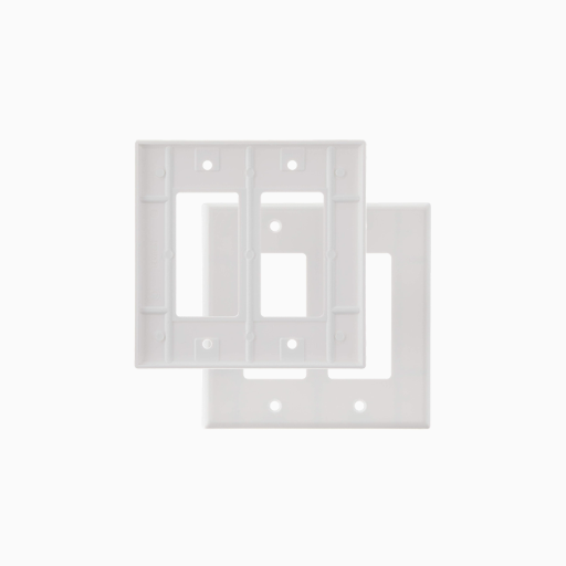 Leviton 80409-NW Decora 2-Gang GFCI Device Wall plate, White