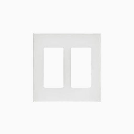 Leviton 80309-SW 2-Gang Decora Plus Screwless Wall Plate, White