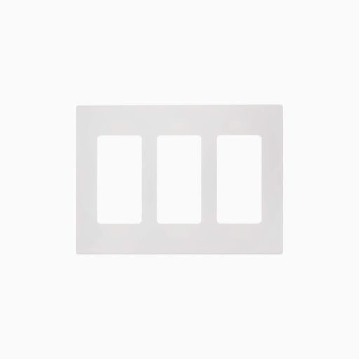 Leviton 80311-SW 3-Gang Decora Plus Screwless Wall Plate, White
