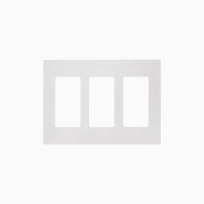 Leviton 80311-SW 3-Gang Decora Plus Screwless Wall Plate, White