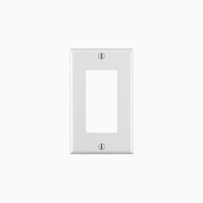 Leviton 80401-W 1-Gang Decora/GFCI Device Decora Wall Plate