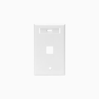 Leviton Single-Gang QUICKPORT™ Wallplates 1-Port, White
