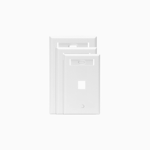 Leviton Single-Gang QUICKPORTâ„¢ Wallplates 1-Port, White