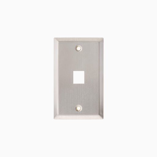 Leviton 43080-1S1 Stainless-Steel QuickPort Wall Plate, Single-Gang