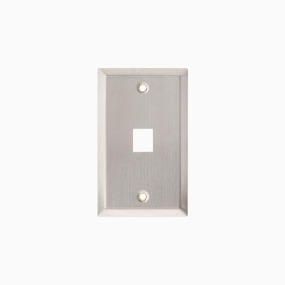 Leviton 43080-1S1 Stainless-Steel QuickPort Wall Plate, Single-Gang