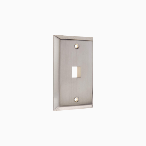 Leviton 43080-1S1 Stainless-Steel QuickPort Wall Plate, Single-Gang