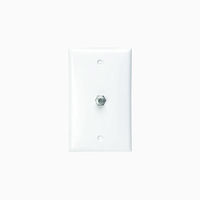 Leviton 80781-W Standard Video Wall Jack with one F-Connector