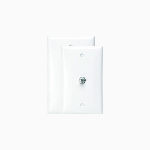 Leviton 80781-W Standard Video Wall Jack with one F-Connector