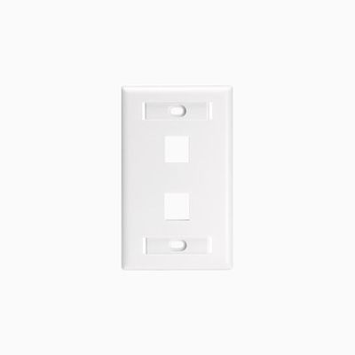 Leviton 42080-2WL QuickPort 2-Port Wall Plate White