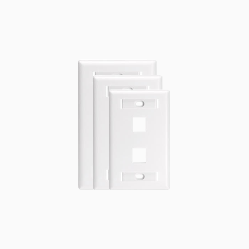 Leviton 42080-2WL QuickPort 2-Port Wall Plate White
