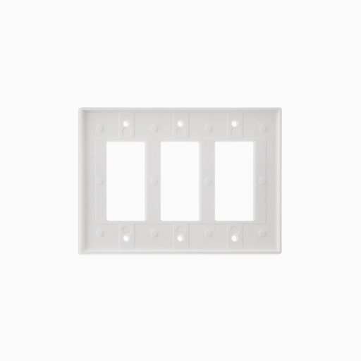 Leviton 80611-00W3-Gang Decora/GFCI Device Decora Wall Plate
