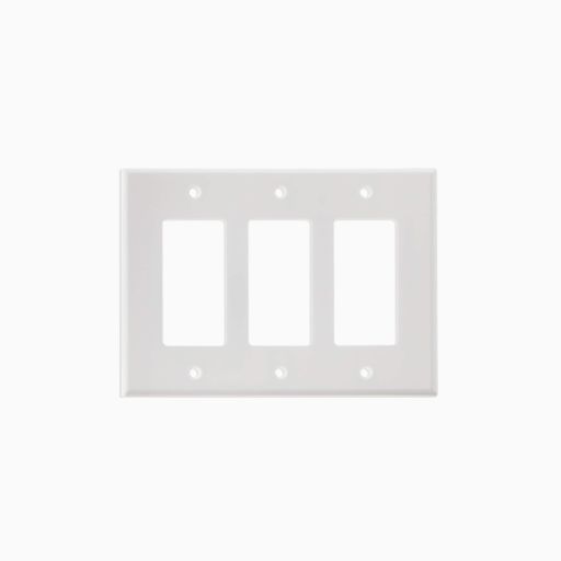 Leviton 80611-00W3-Gang Decora/GFCI Device Decora Wall Plate