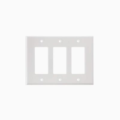Leviton 80611-00W3-Gang Decora/GFCI Device Decora Wall Plate