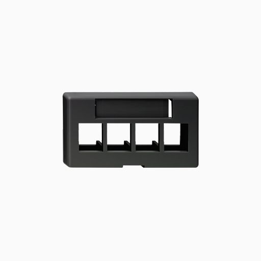 Leviton 49910-SE4 QuickPort Modular Furniture Faceplate, 4-Port