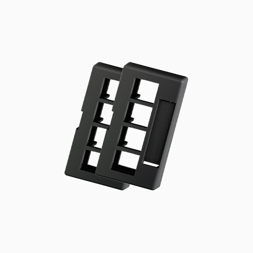 Leviton 49910-SE4 QuickPort Modular Furniture Faceplate, 4-Port