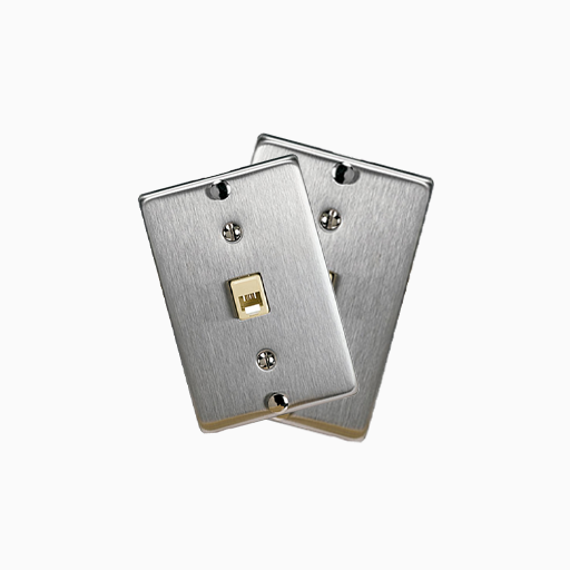 Leviton 40223-S Telephone Wall Jack, 6P4C, Quick Connect