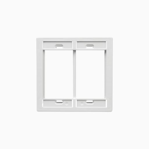 Leviton 41290-DMW QuickPort 2-Gang Mos Faceplate, White