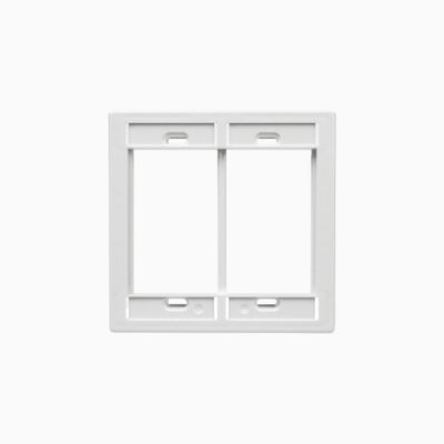 Leviton 41290-DMW QuickPort 2-Gang Mos Faceplate, White