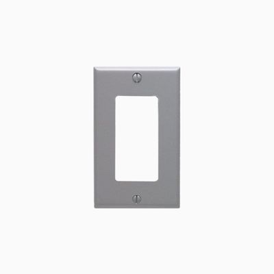 Leviton 80401-GY 1-Gang Decora/GFCI Device Decora Wallplate, Gray