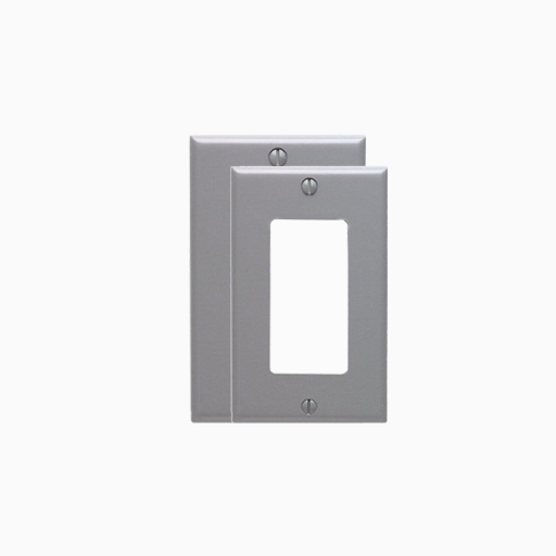 Leviton 80401-GY 1-Gang Decora/GFCI Device Decora Wallplate, Gray