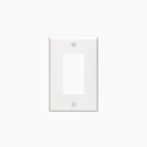 Leviton 80601-W 1-Gang Decora/GFCI Device Decora Wallplate, White