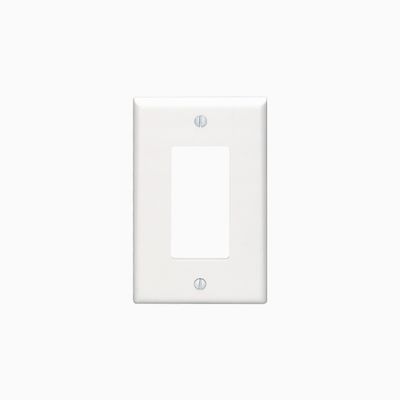 Leviton 80601-W 1-Gang Decora/GFCI Device Decora Wallplate, White