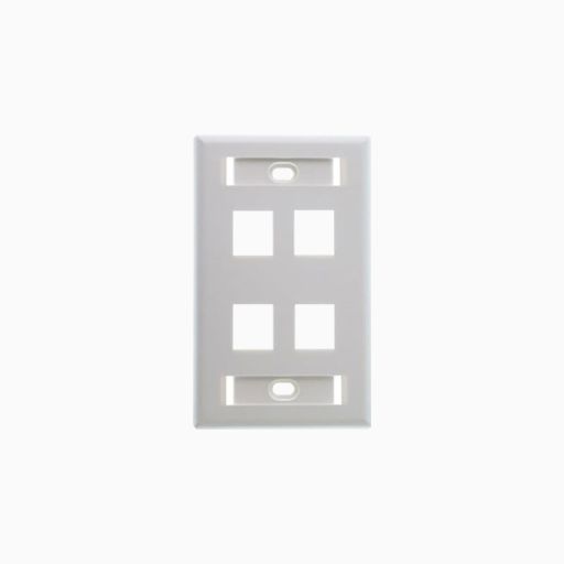 Belden AX102249 KeyConnect Single-Gang Faceplate, 4-Port