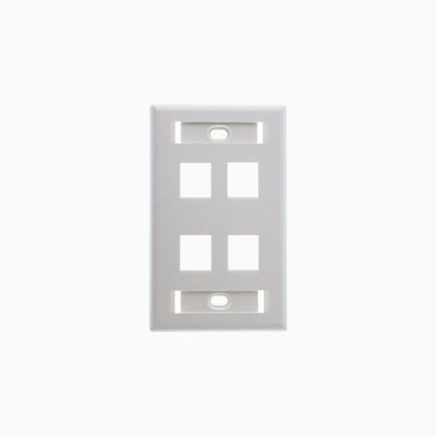 Belden AX102249 KeyConnect Single-Gang Faceplate, 4-Port