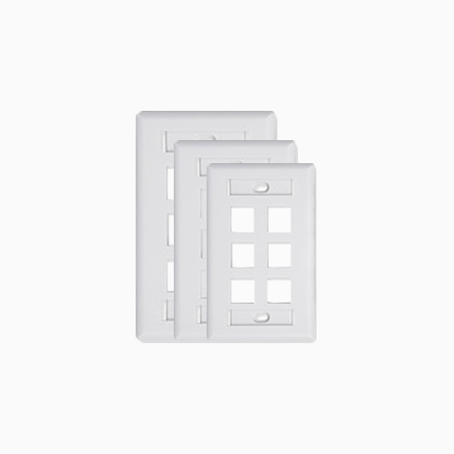 Belden AX102251 KeyConnect Single-Gang Faceplate, 6-Port