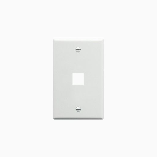 ADI PRO 0E-FP1WH 1-Port Single Gang Faceplate, 2-Pack, White
