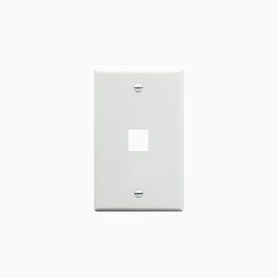 ADI PRO 0E-FP1WH 1-Port Single Gang Faceplate, 2-Pack, White