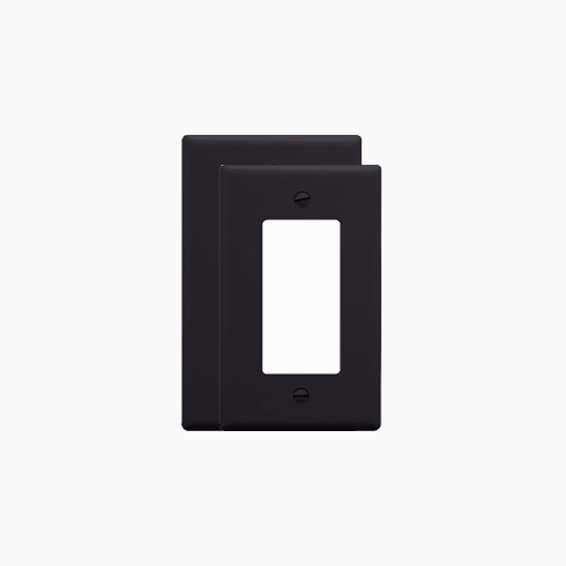 ICC IC107DFSBK Decorex Faceplate with One Insert Space, Black